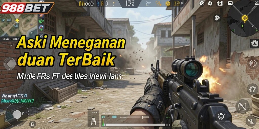 Screenshot gameplay <strong>988BET</strong> menampilkan pertempuran mendebarkan dalam mode FPS.