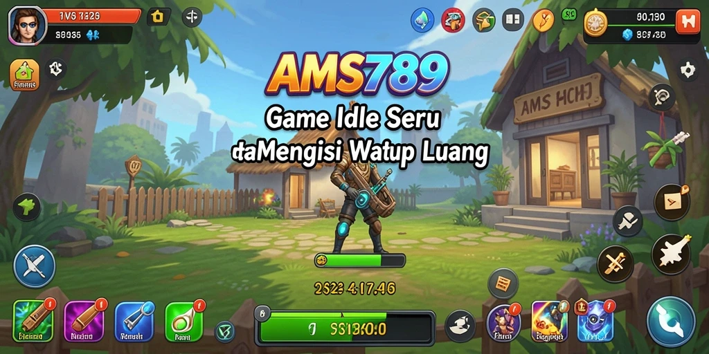 Screenshot utama AMS789 menampilkan karakter dan gameplay menarik.