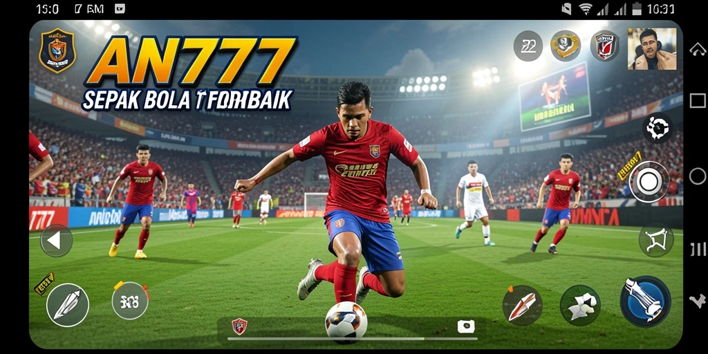 Tangkapan layar gameplay AN777 yang mendebarkan saat pertandingan sepak bola.