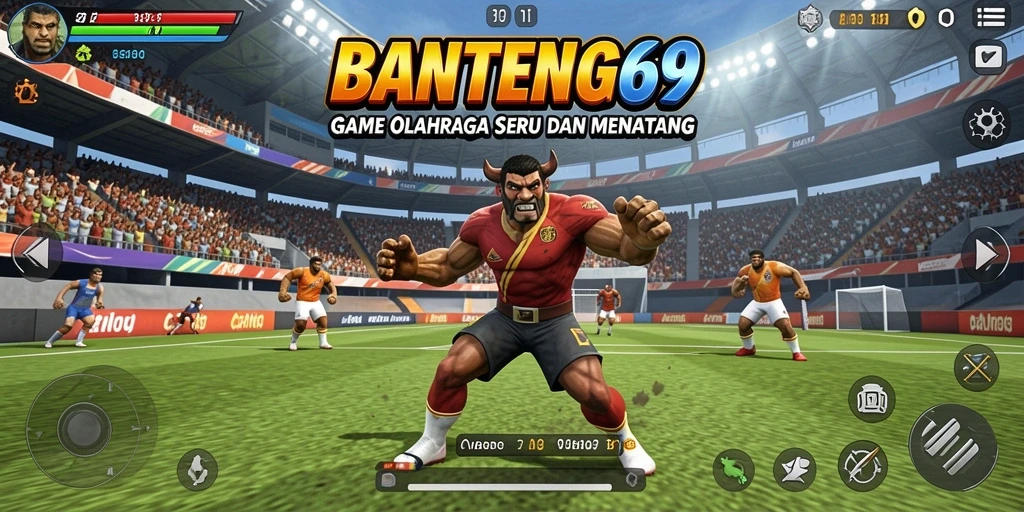 Screenshot BANTENG69 menampilkan aksi permainan olahraga yang seru.