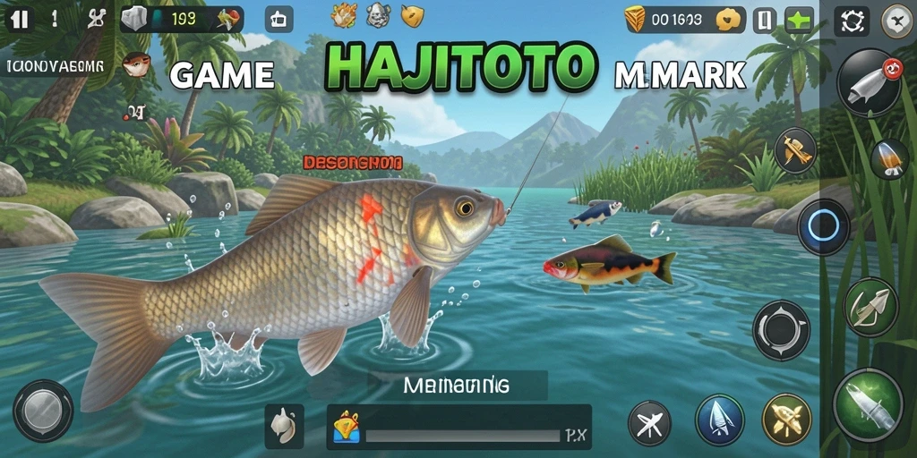 Tampilan gameplay menarik saat menangkap ikan di HAJITOTO.