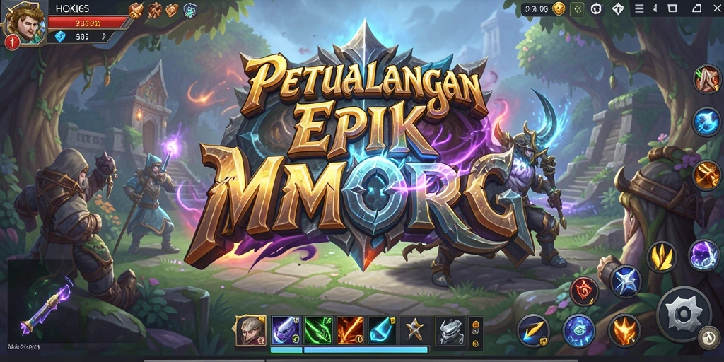 Screenshot HOKI65 menampilkan pertarungan seru dan karakter menarik dalam dunia MMORPG.