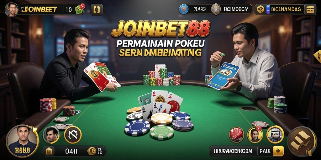 Tampilan gameplay seru dari JOINBET88 dalam permainan Poker.