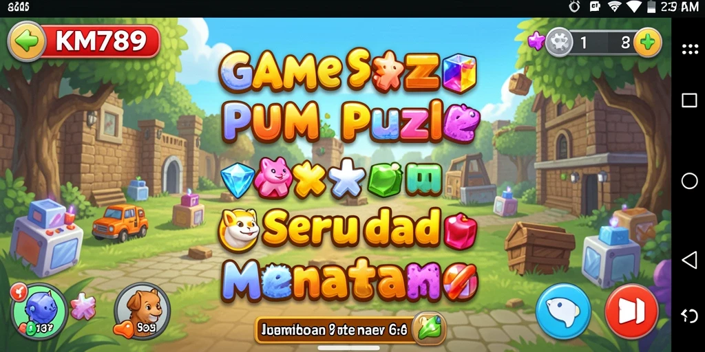 Tangkapan layar gameplay KM789 menunjukkan keseruan dalam menyelesaikan teka-teki.