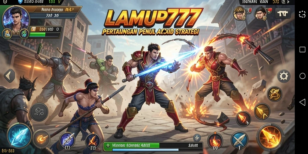 Screenshot LAMPU777 menampilkan pertarungan mendebarkan di arena.