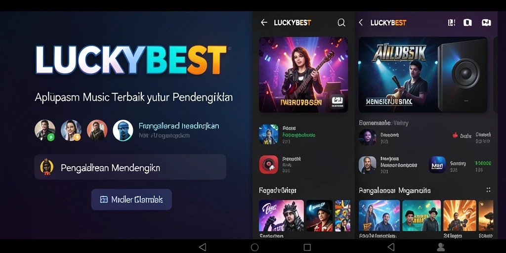Tampilan gameplay yang menarik dari LUCKYBEST saat menikmati musik.