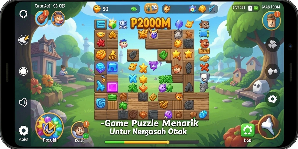Screenshot gameplay P200M yang menampilkan tantangan Puzzle yang menarik.