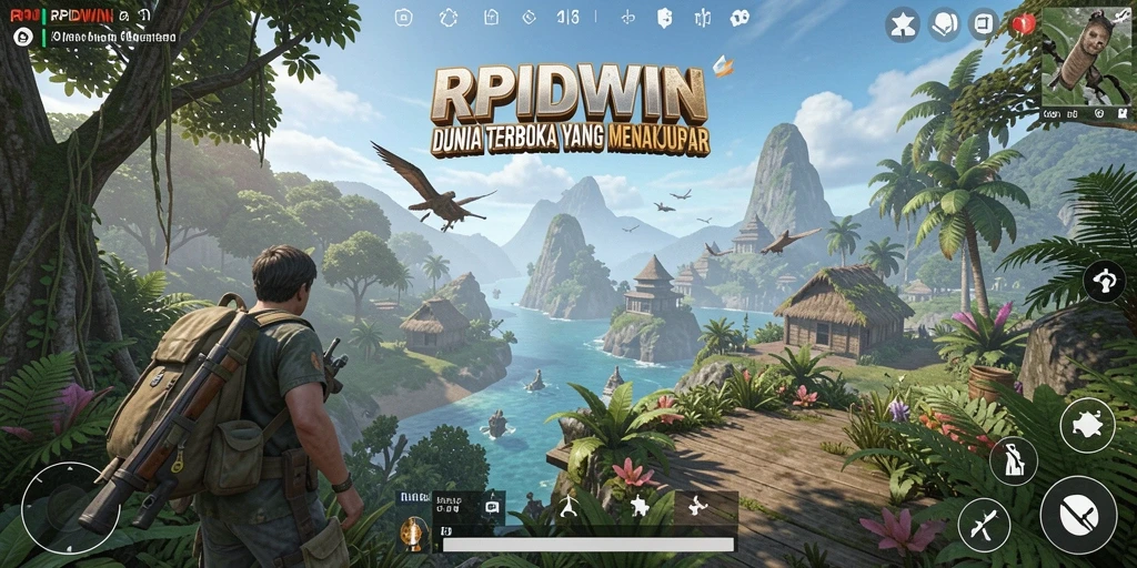 Screenshot gameplay RPIDWIN menampilkan grafik dunia terbuka yang menakjubkan.