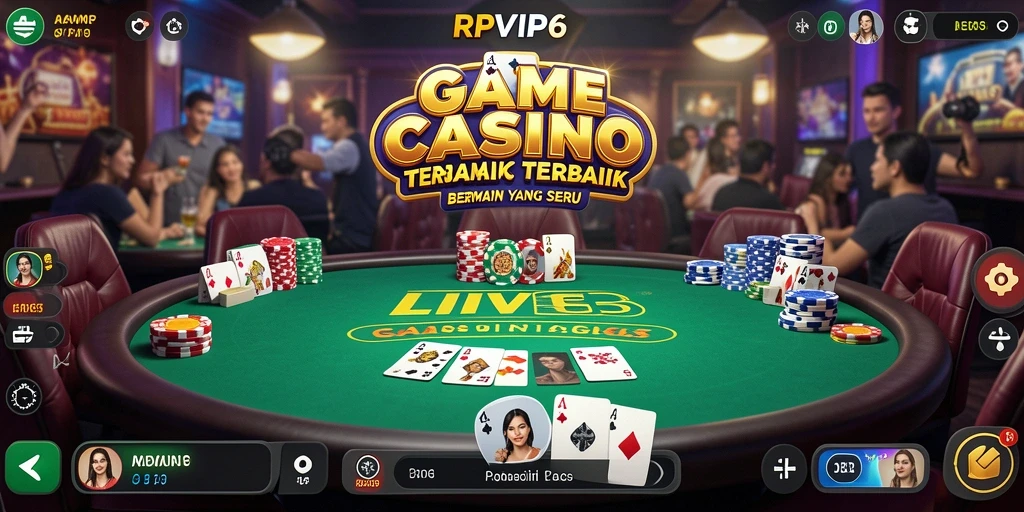 Tampilan gameplay Live Casino yang mendebarkan dan interaktif.
