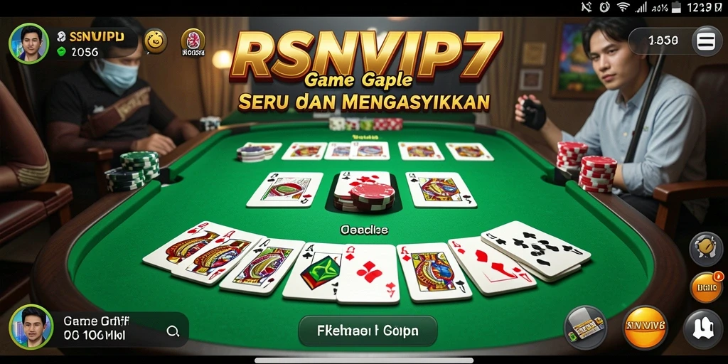 Tampilan gameplay <strong>RSNVIP7</strong> yang menampilkan serunya permainan Gaple.