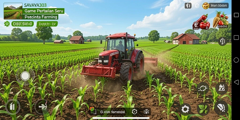 Tampilan menarik dari gameplay bertani di SAVAYA303.