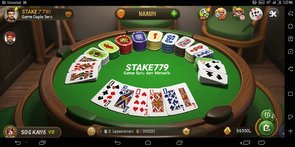 Screenshot gameplay <strong>STAKE779</strong> yang menampilkan suasana seru permainan Gaple.