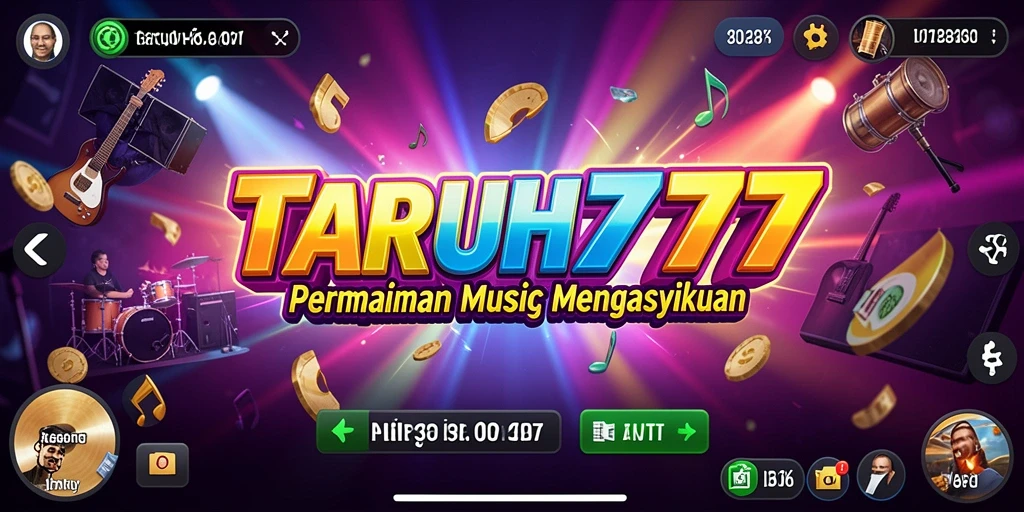 Tampilan gameplay TARUH777 yang menampilkan tantangan musik yang seru.